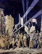 Sir William Orpen Armistice Night,Amiens France oil painting artist